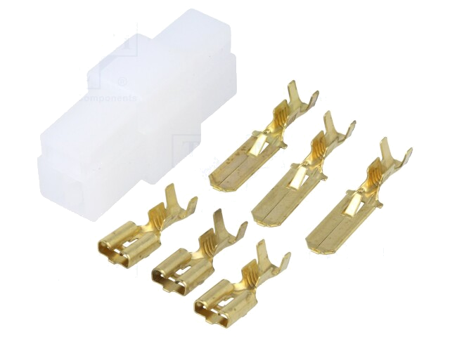 Connector: vlak; vrouwelijk/mannelijk; klemmen; voor draad Connector: vlak; vrouwelijk/mannelijk; klemmen; voor draad